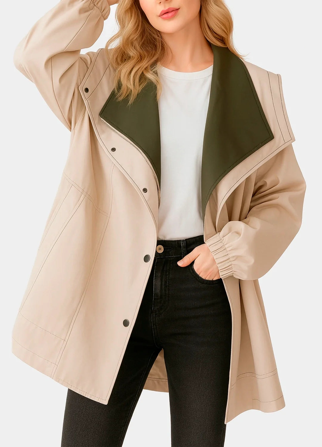 Veste Trench Oversize Élégante