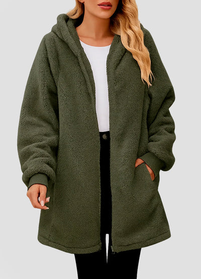 Manteau Polaire Capuche Doux