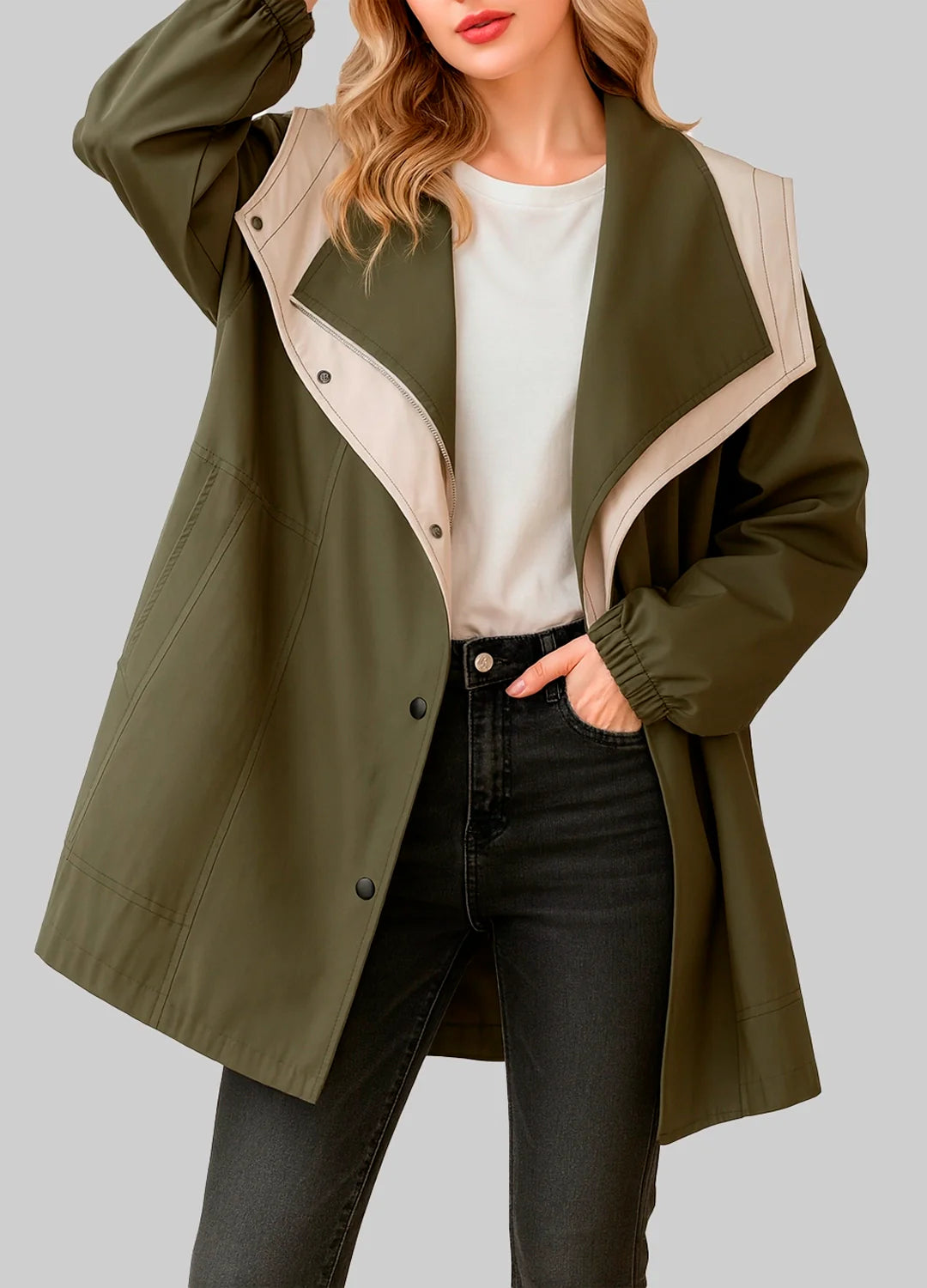 Veste Trench Oversize Élégante