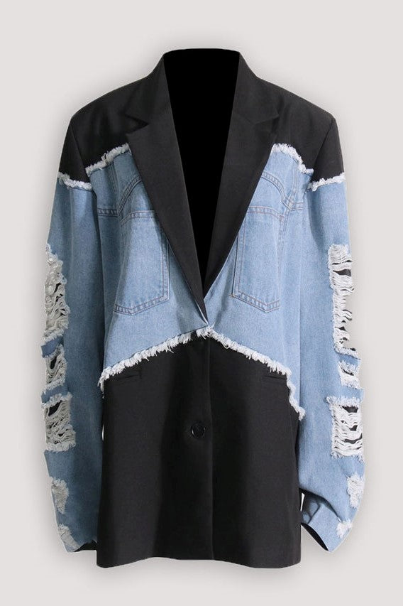 Manteau Patchwork Denim Brenna
