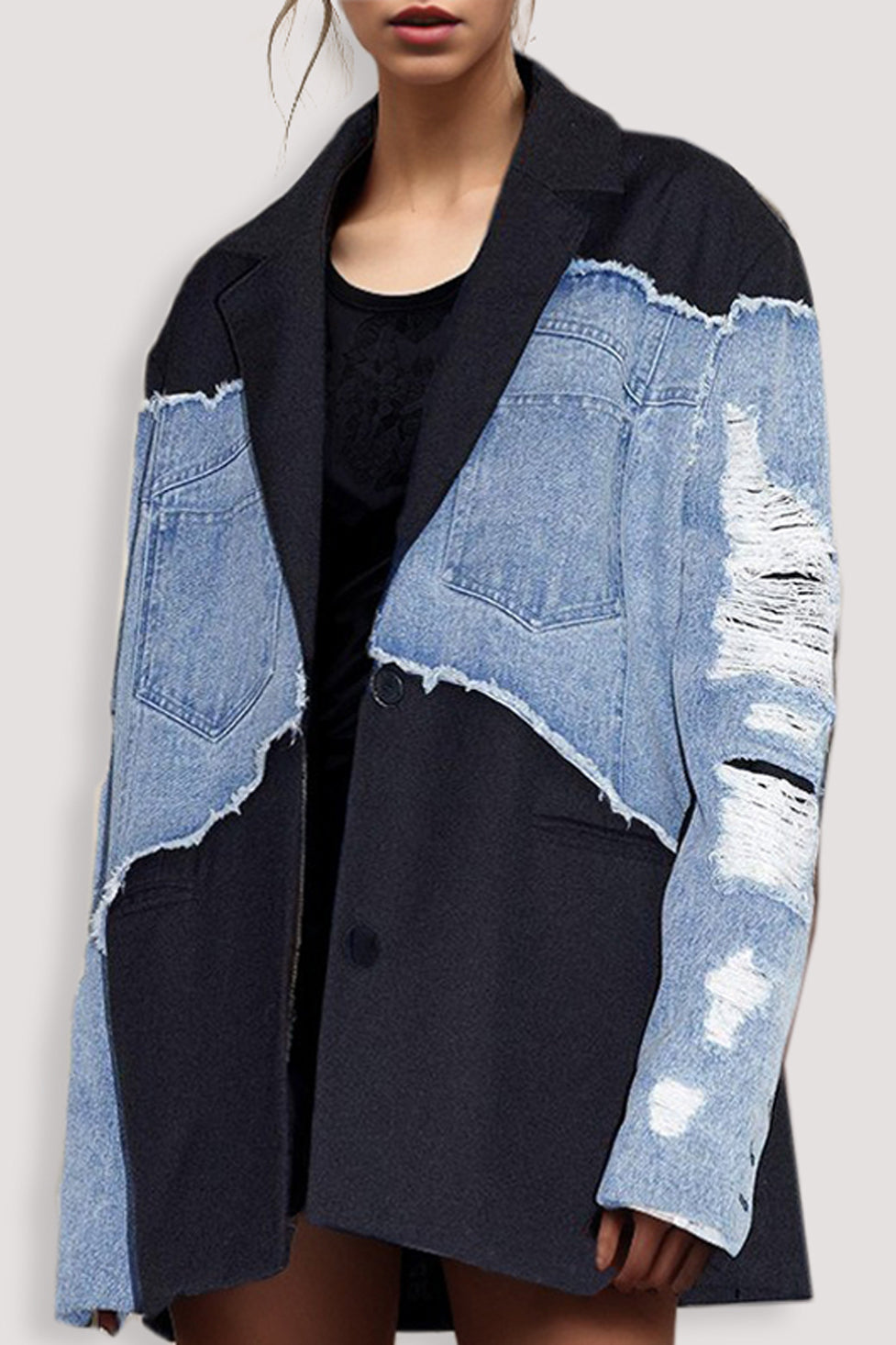 Manteau Patchwork Denim Brenna