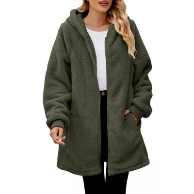 Manteau Polaire Capuche Doux